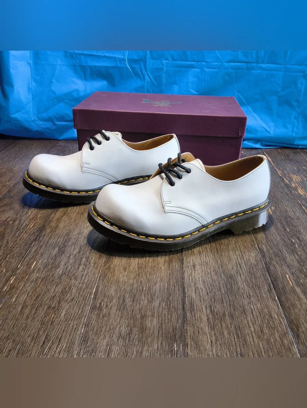 Dr. Martens x Comme des Garcons CDG 1461 White Shoes Unisex Mens 9 Women's 10
